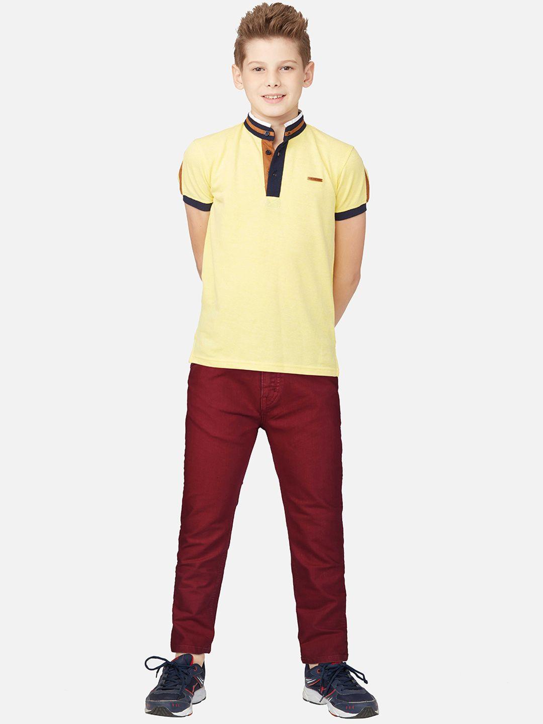 gini and jony boys mid-rise coloured cotton jeans