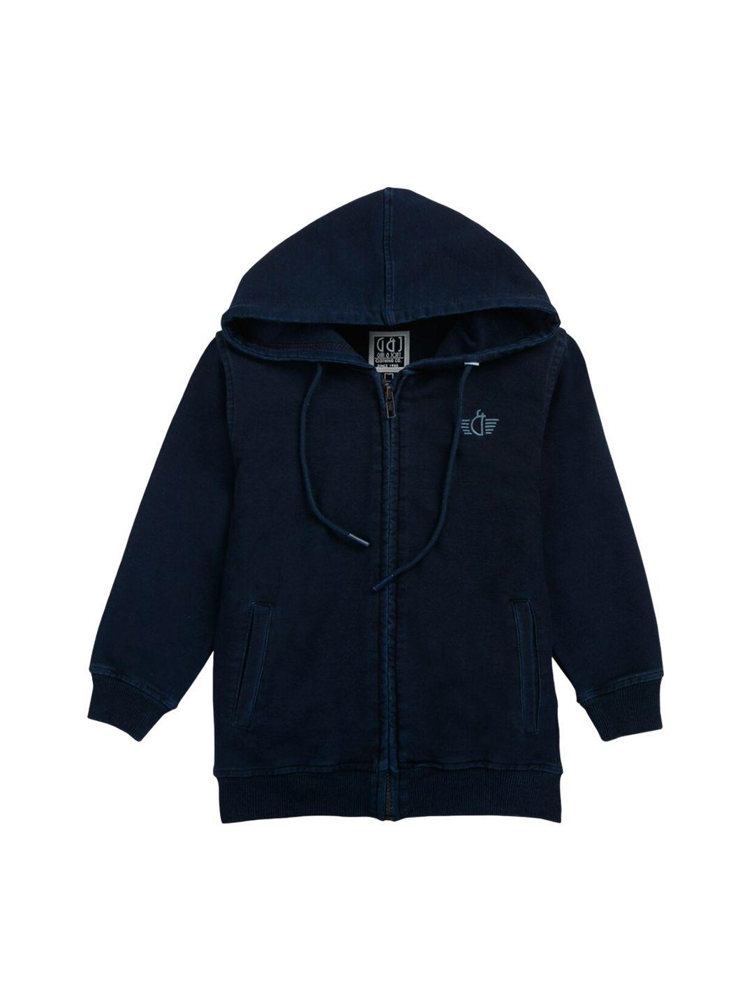 gini and jony boys navy blue fleece long sleeves fashion jacket