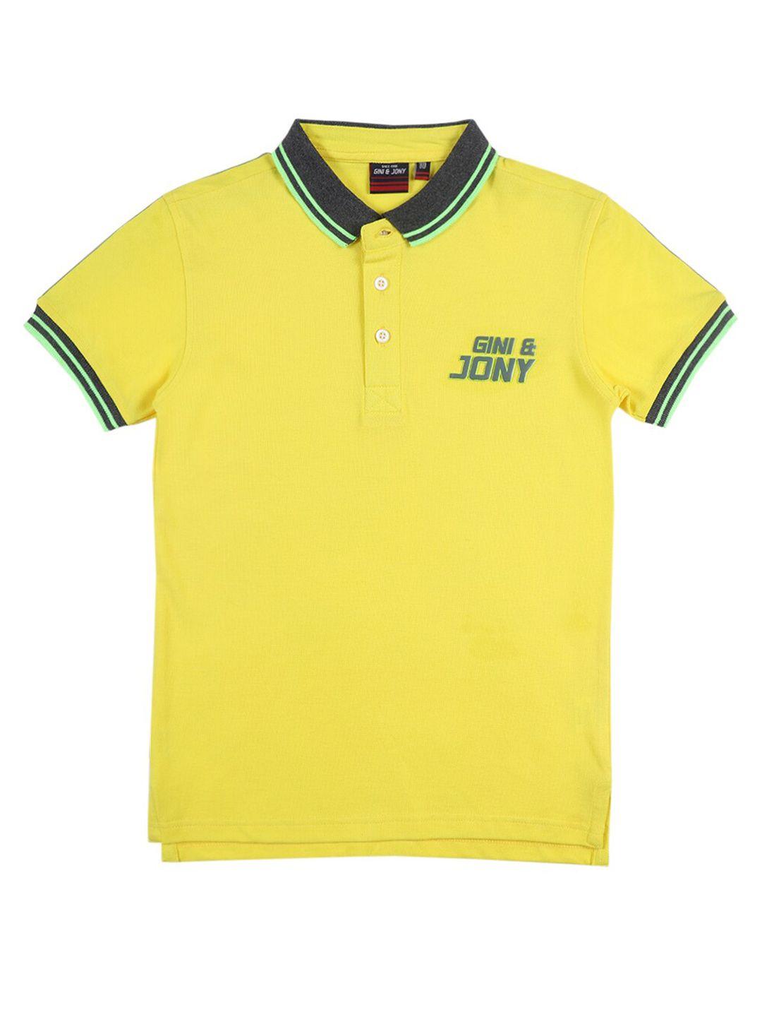 gini and jony boys polo collar cotton t-shirt