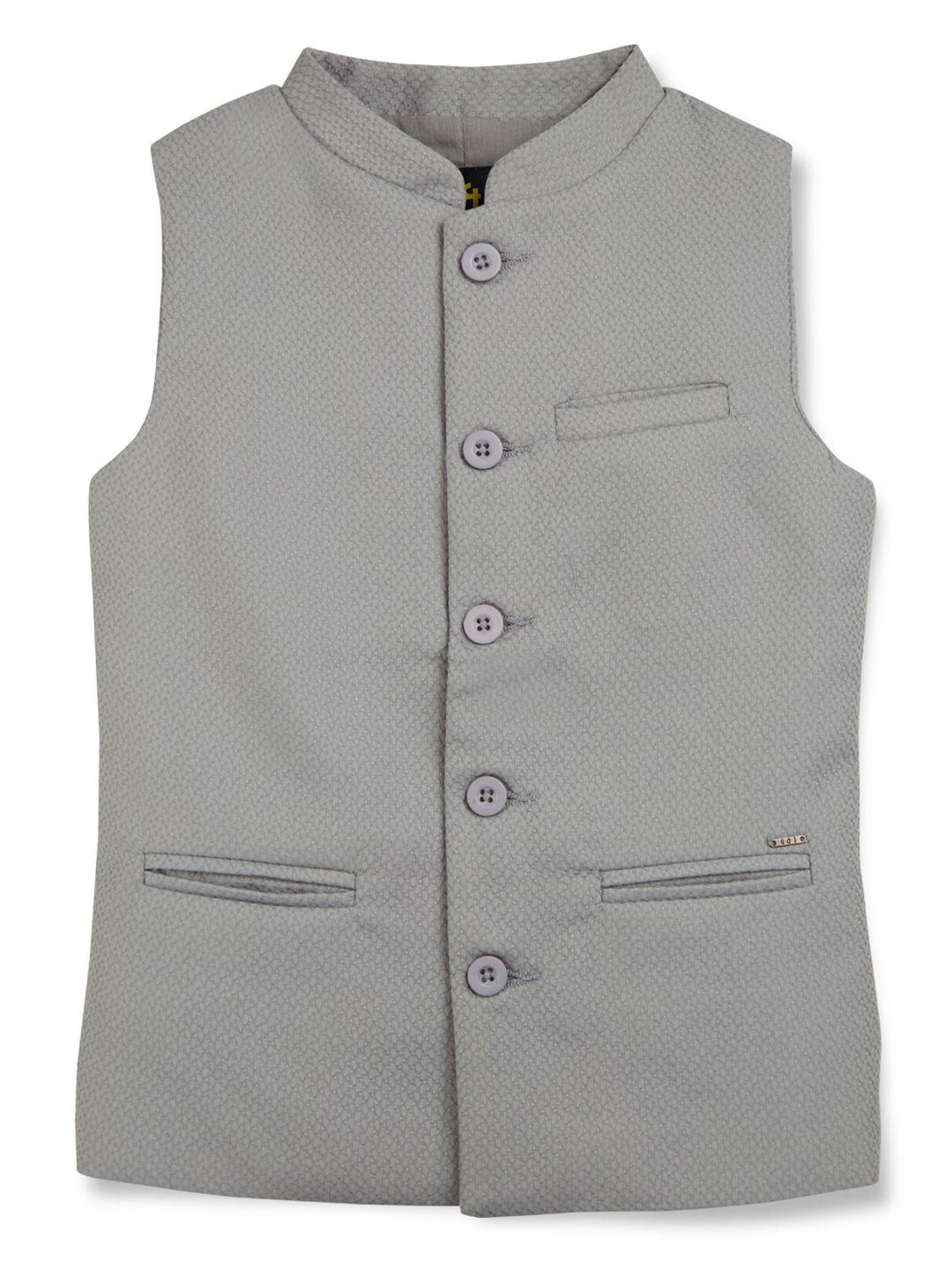 gini and jony boys self design cotton nehru jackets