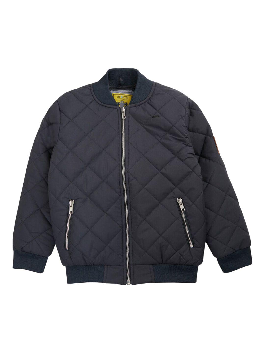 gini and jony boys stand collar quilted jacket