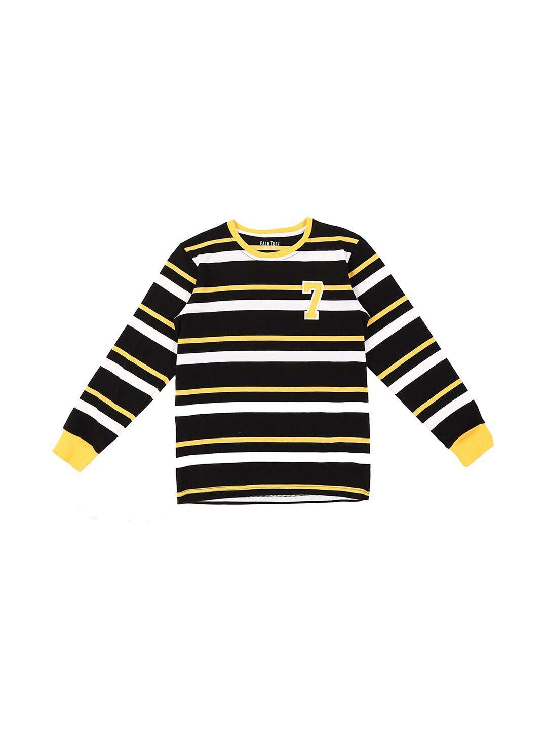 gini and jony boys striped round neck cotton t-shirt