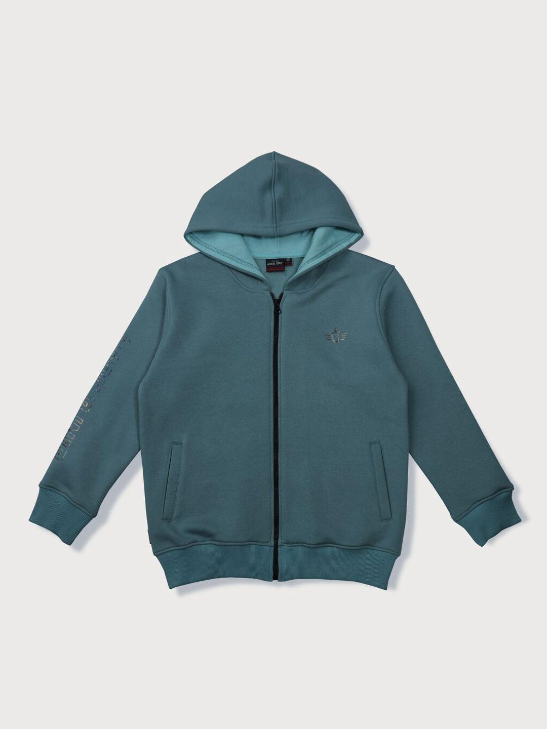 gini and jony boys teal full sleeves sporty jacket