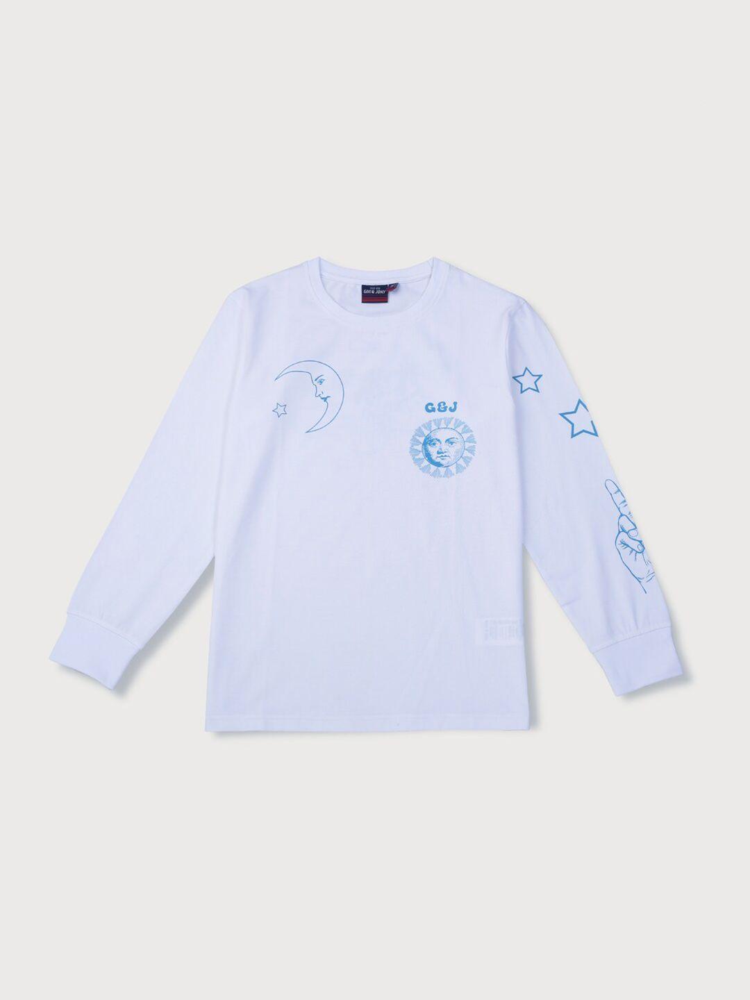 gini and jony boys white cotton t-shirt