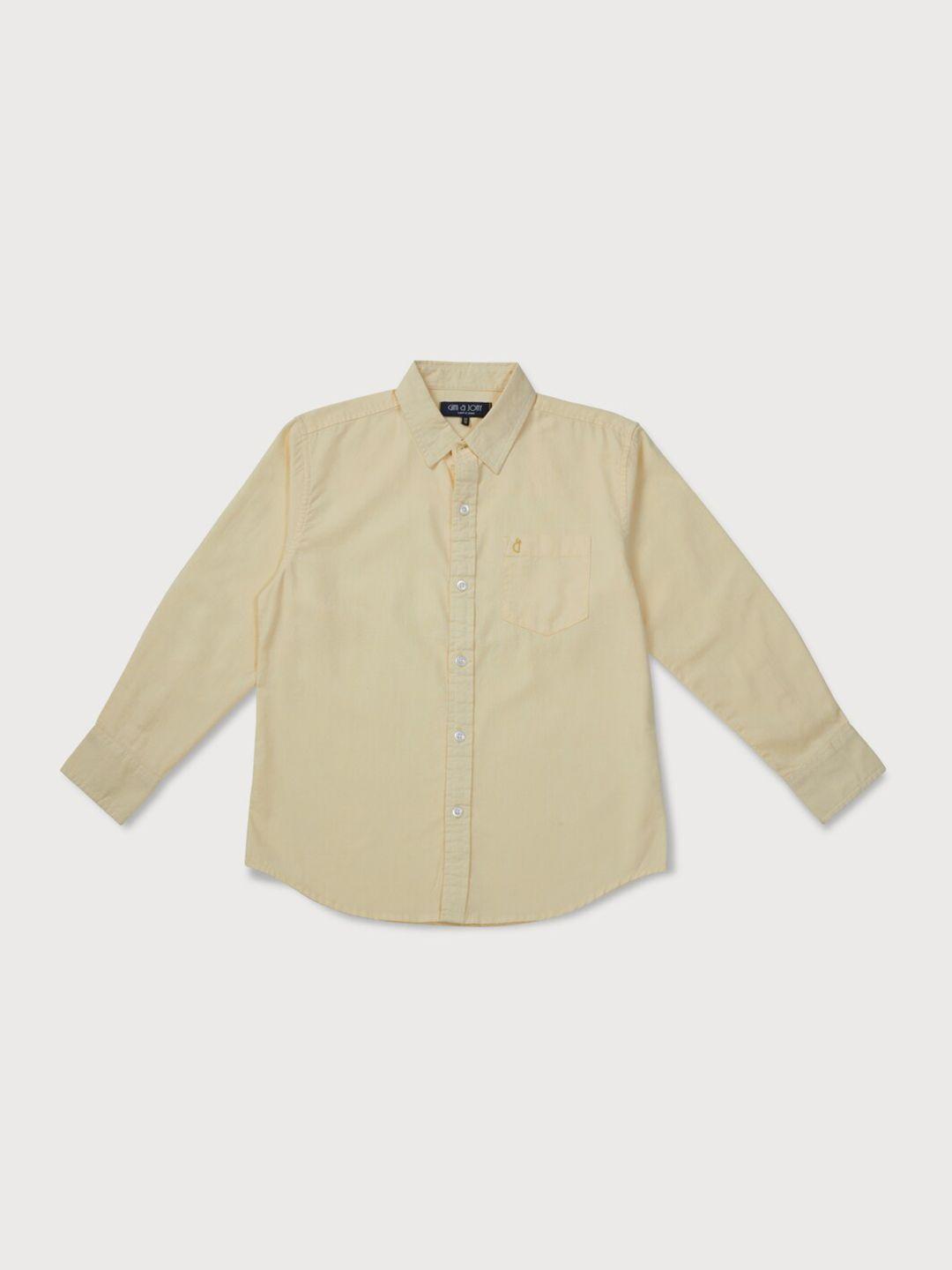 gini and jony boys yellow classic casual shirt