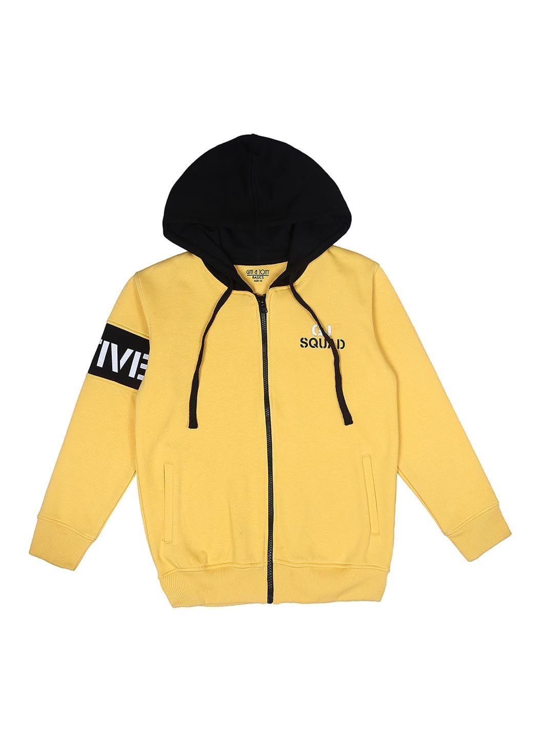 gini and jony boys yellow fleece varsity jacket