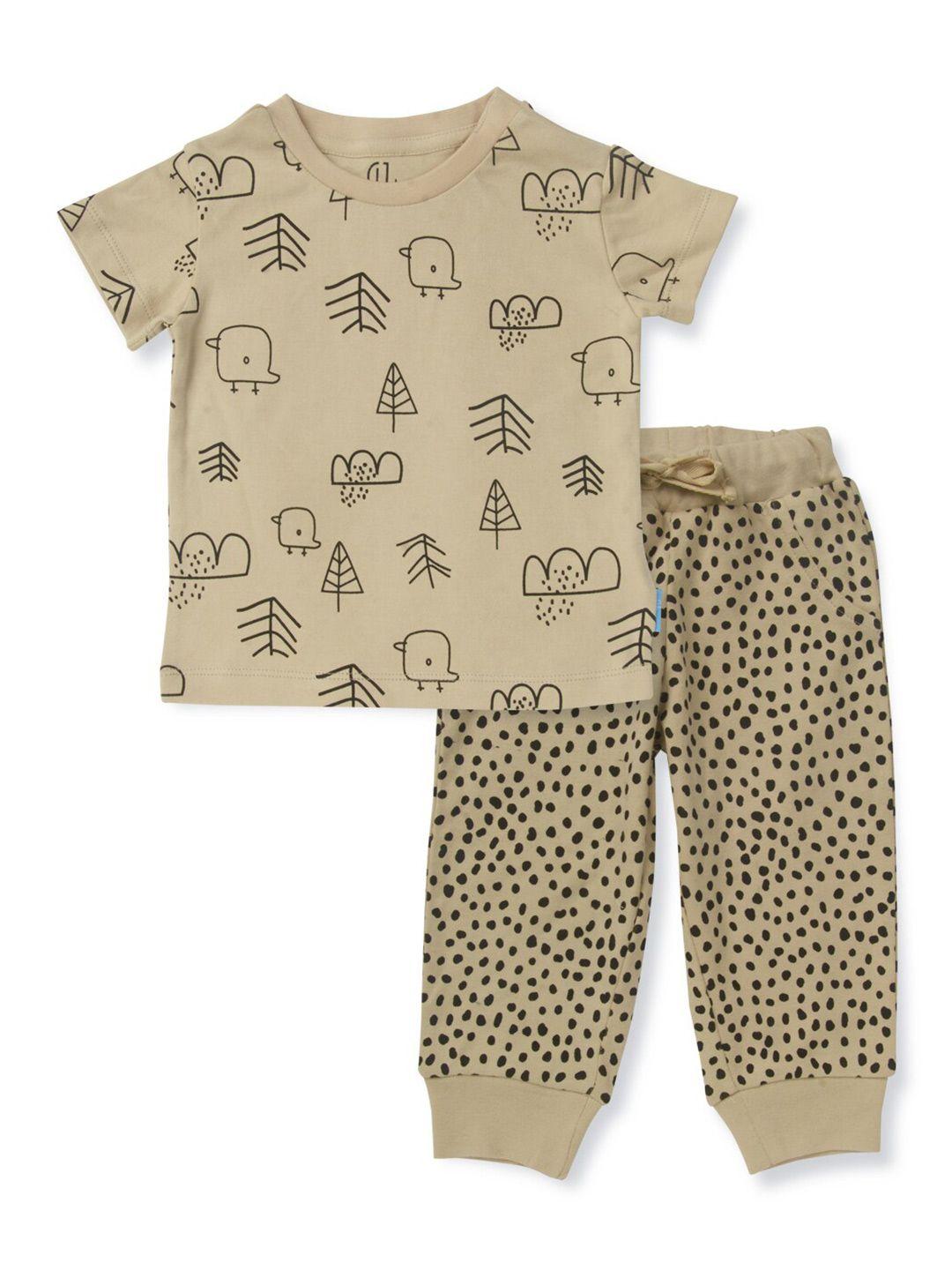 gini and jony infant boys printed pure cotton t-shirt with trousers