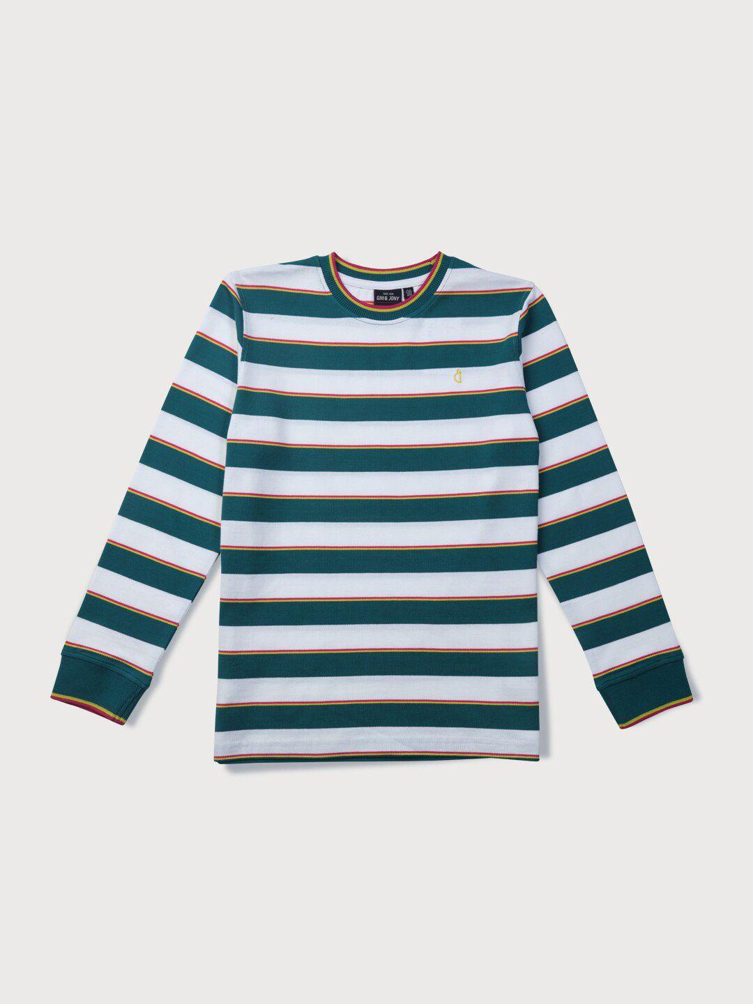gini and jony infant boys striped long sleeves cotton t-shirt
