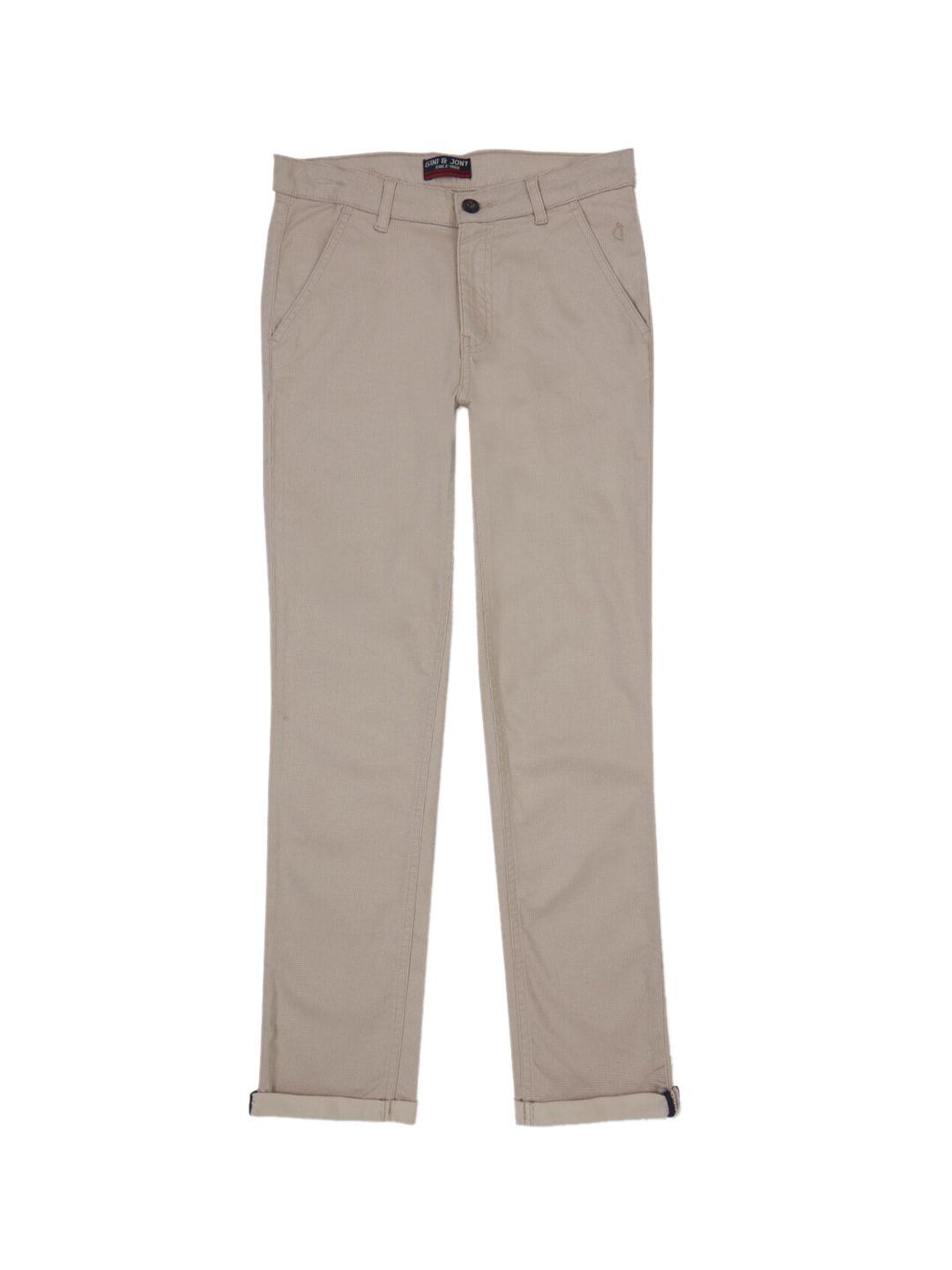 gini and jony infants boys mid-rise cotton trousers