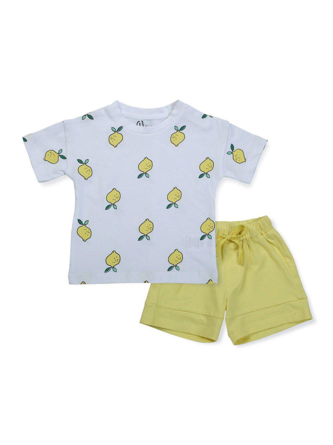 gini and jony infants boys printed t-shirt with shorts set