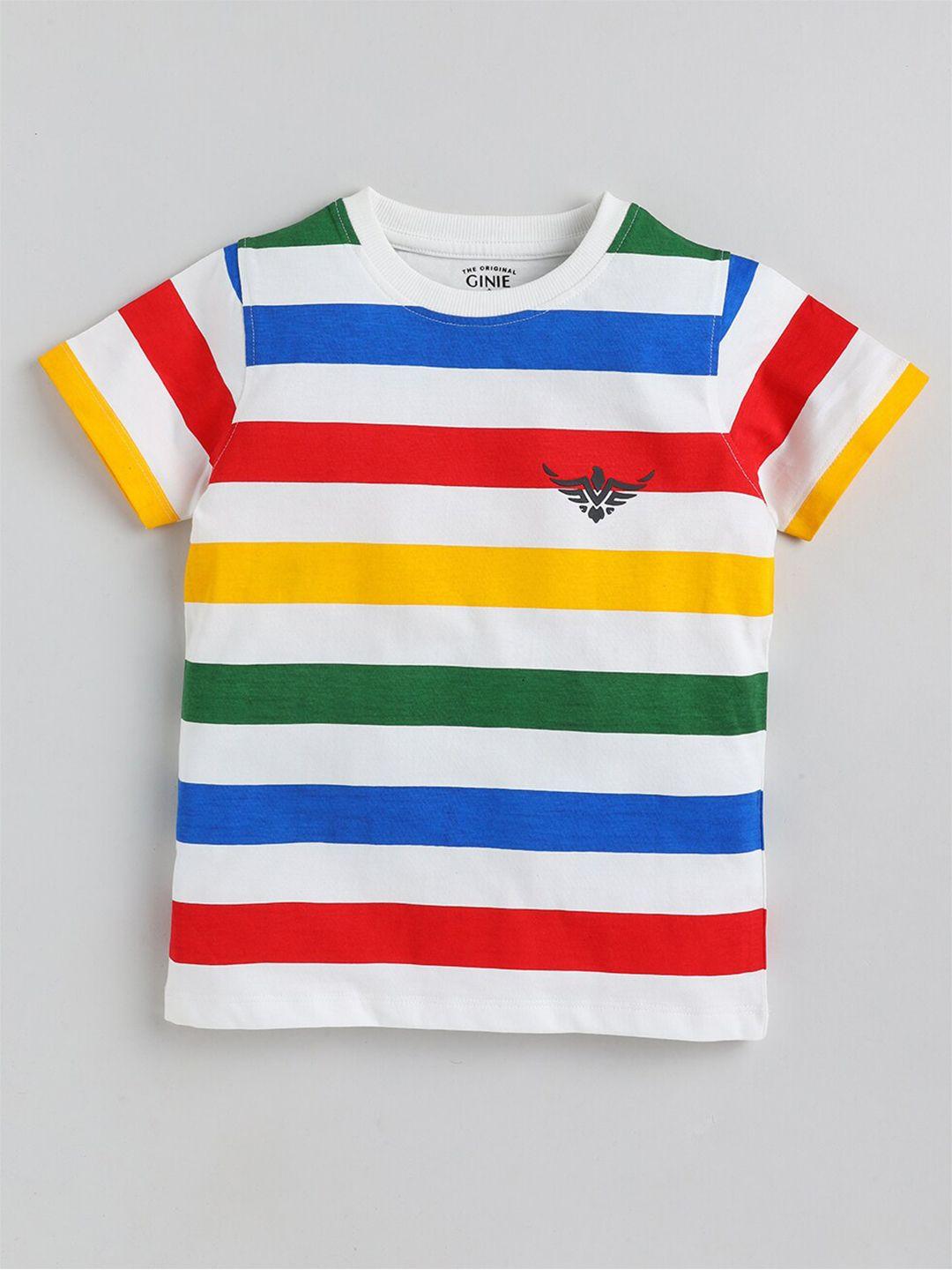 ginie boys striped casual cotton t-shirt