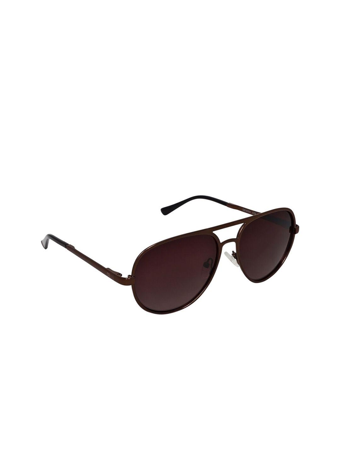 gio collection men brown lens & brown aviator sunglasses with uv protected lens gm6084c02