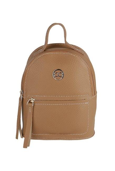 gio collection tan stitched backpack