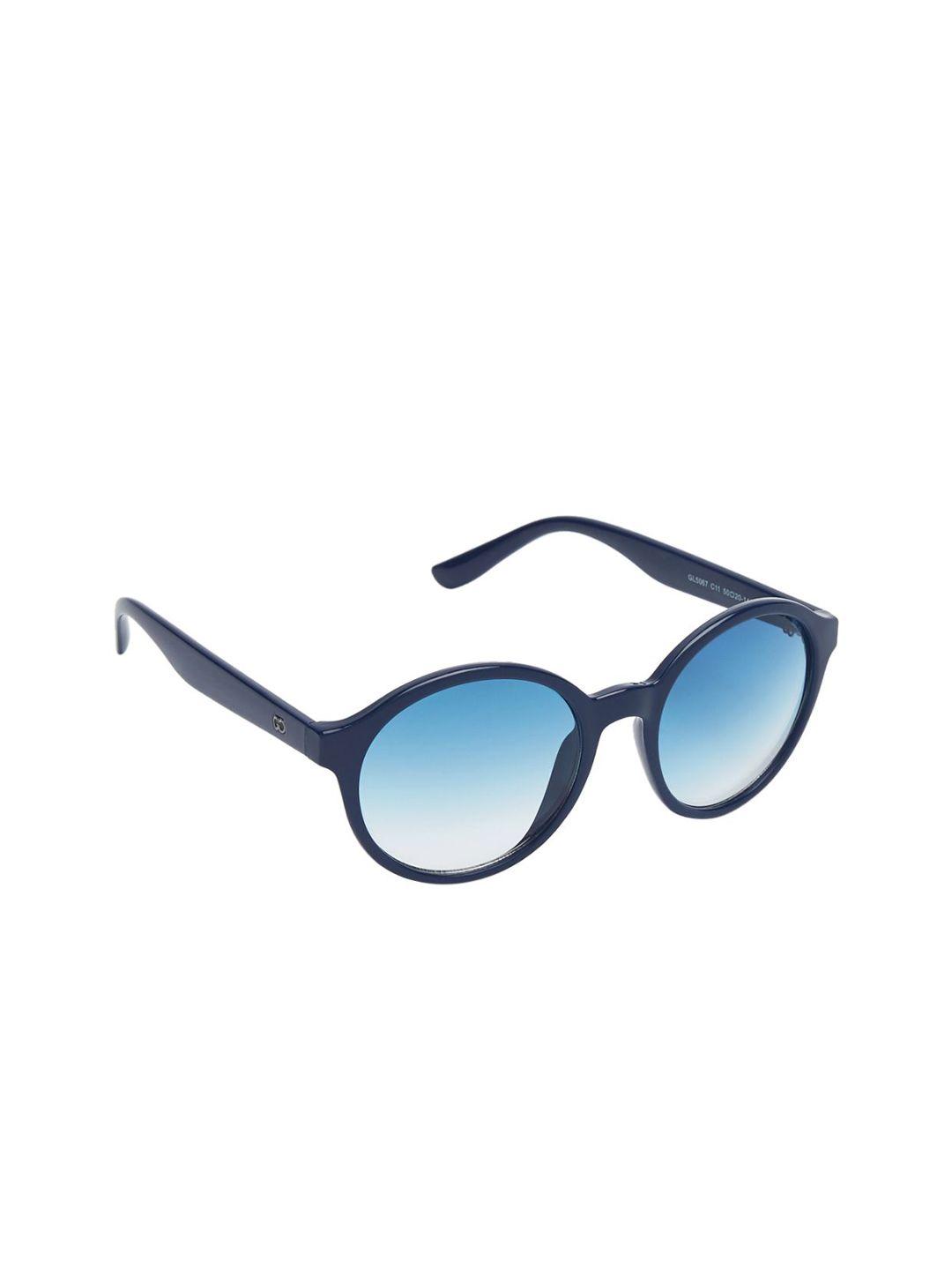 gio collection women blue round sunglasses gl5067c11