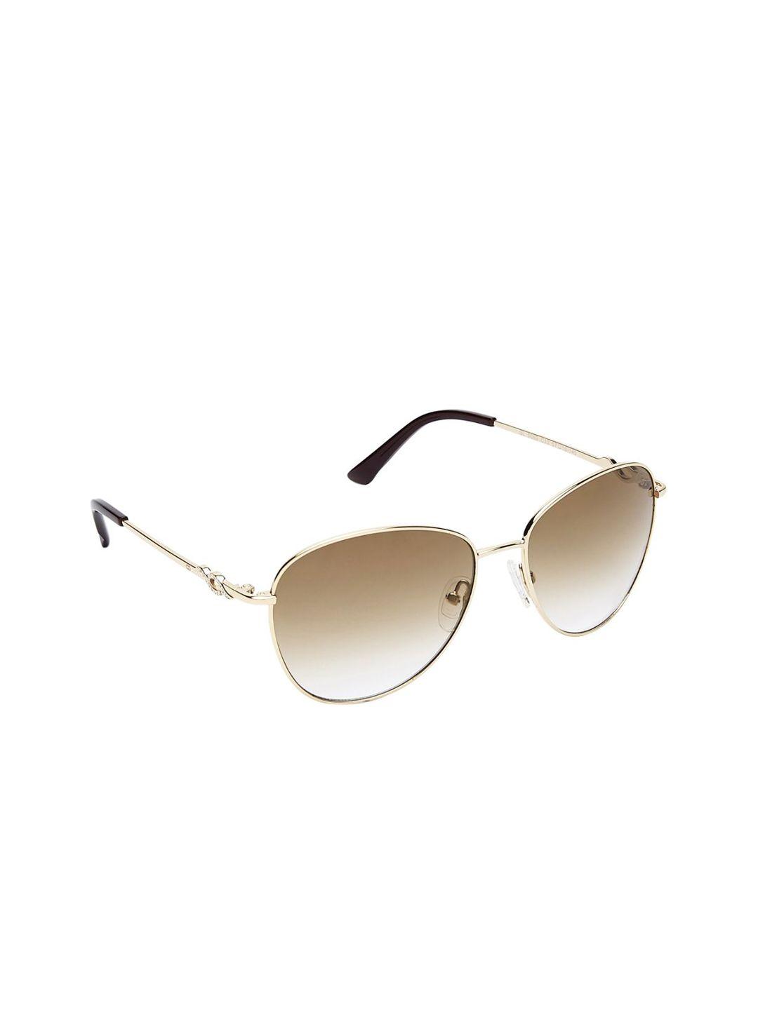 gio collection women brown aviator sunglasses gl5069c10