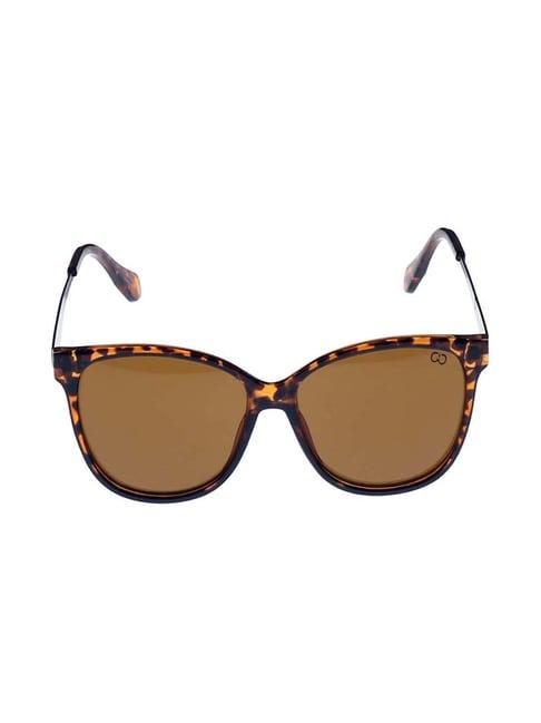 gio collection g9369brw brown square sunglasses