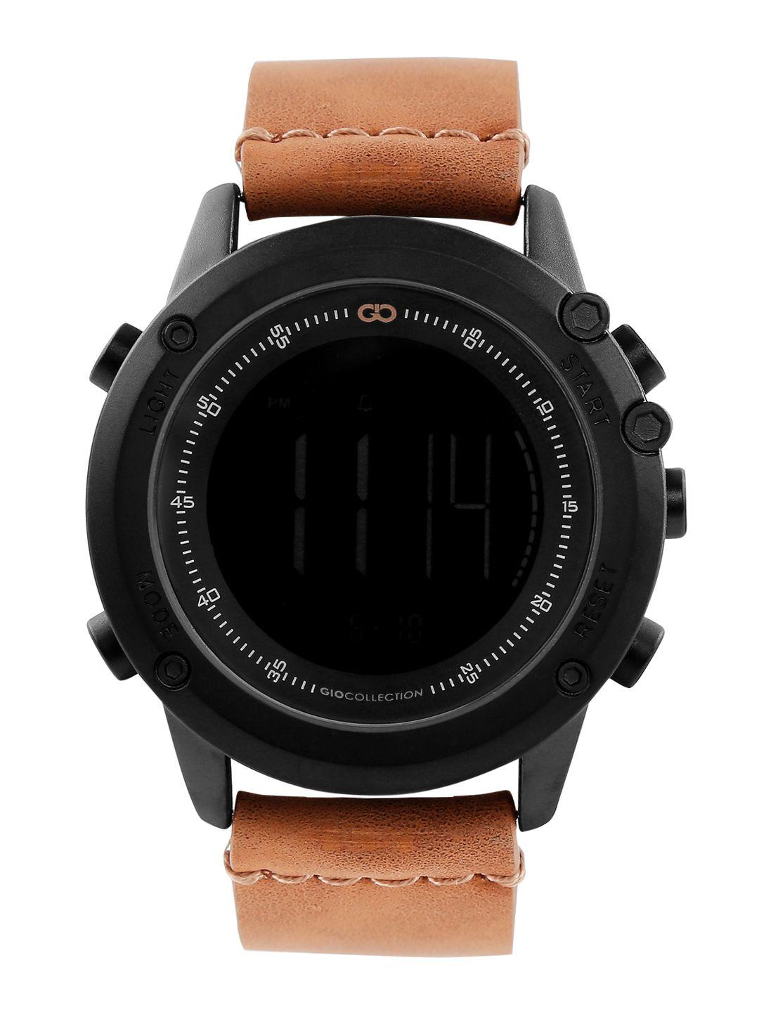 gio collection men brown digital watch g3011-04