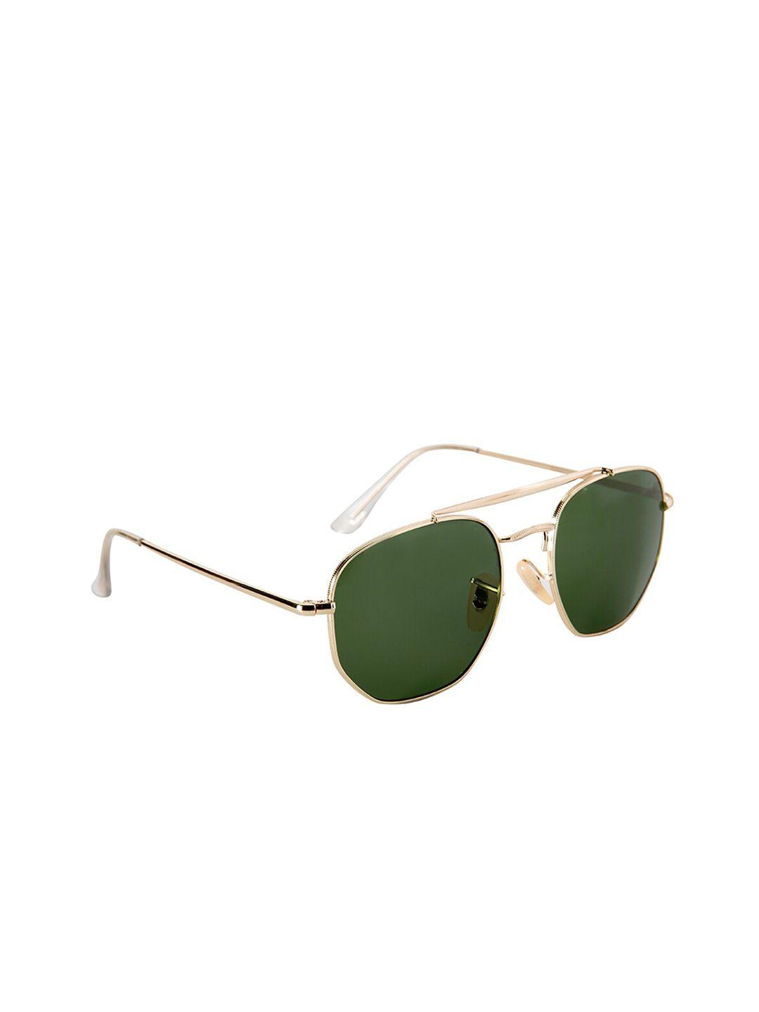 gio collection men green uv protected lens aviator sunglasses gm3648c01