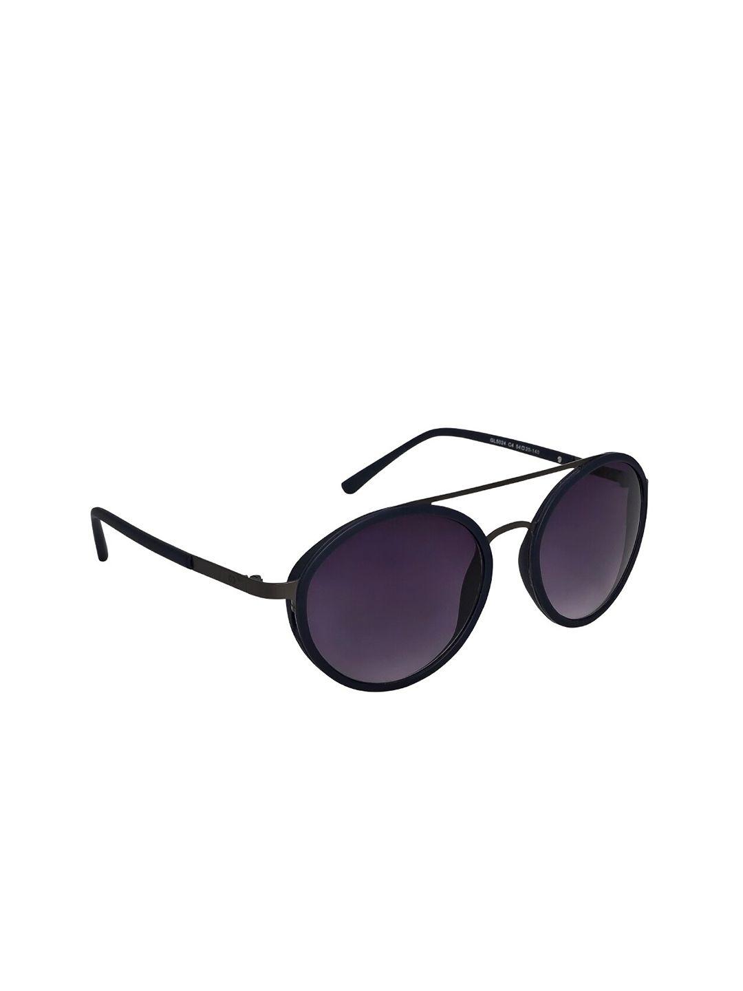 gio collection unisex purple lens & blue oval sunglasses gl5024c04