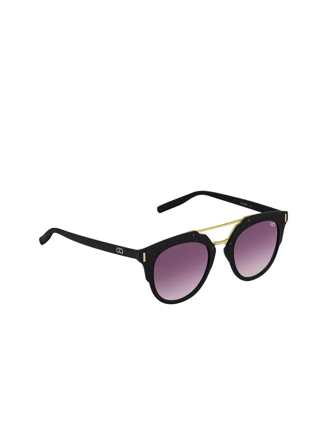 gio collection unisex purple oval uv protected sunglasses ir5066c.1bks