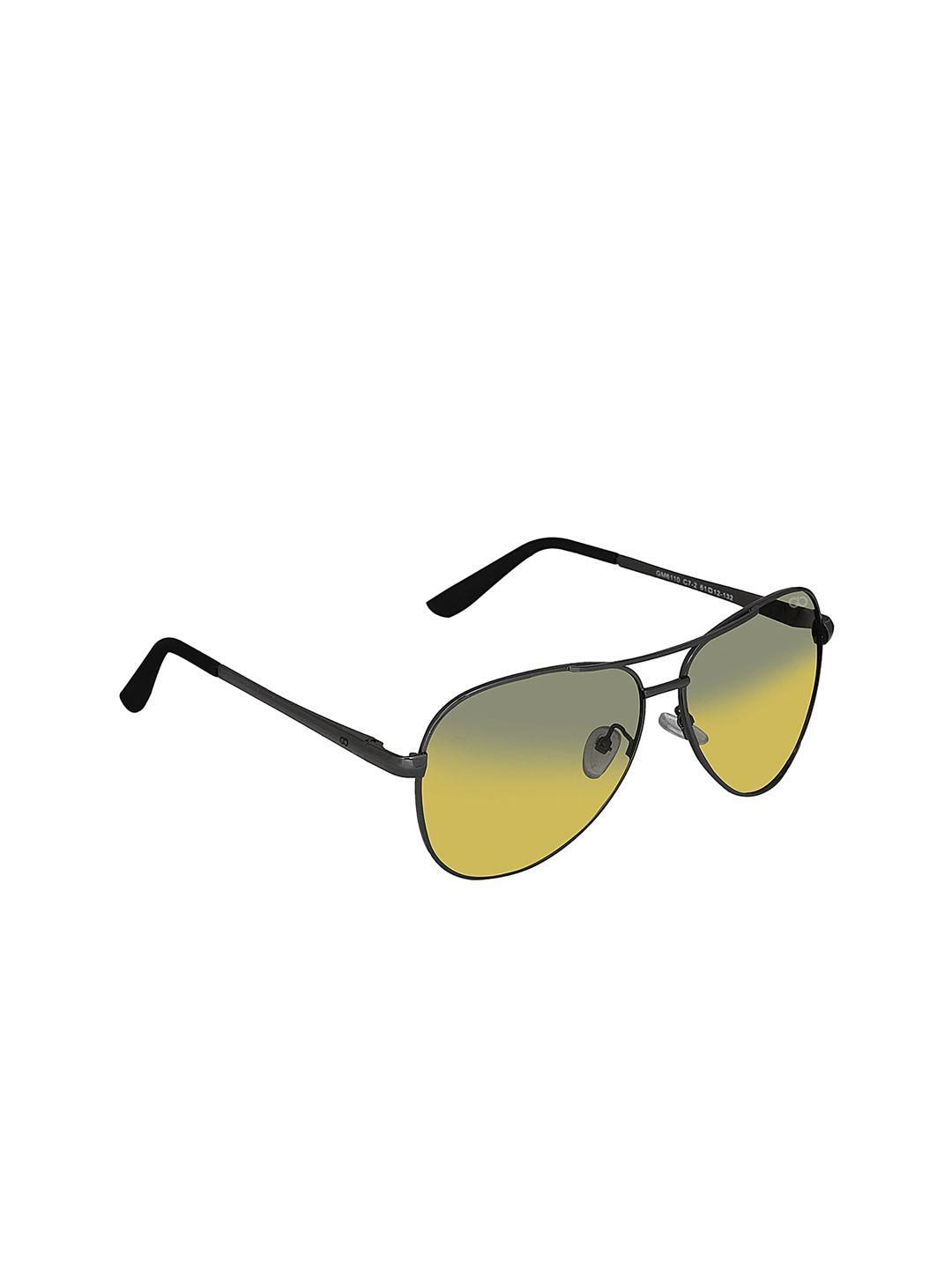 gio collection unisex uv protected aviator sunglasses gm6110c07gry