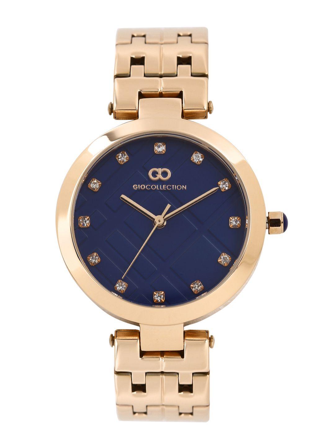 gio collection women blue analogue watch g2018-44