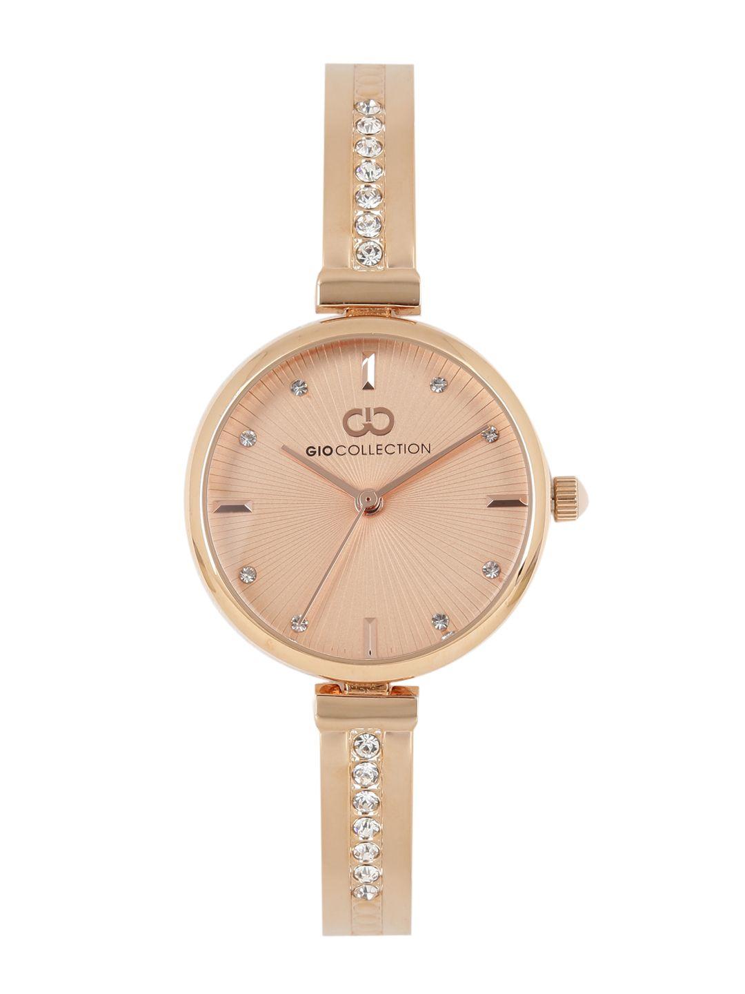 gio collection women gold-toned analogue watch g2113-44