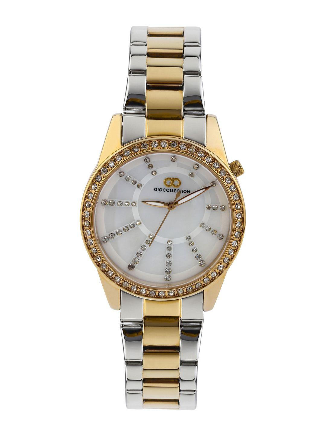 gio collection women off-white dial watch 2693-44