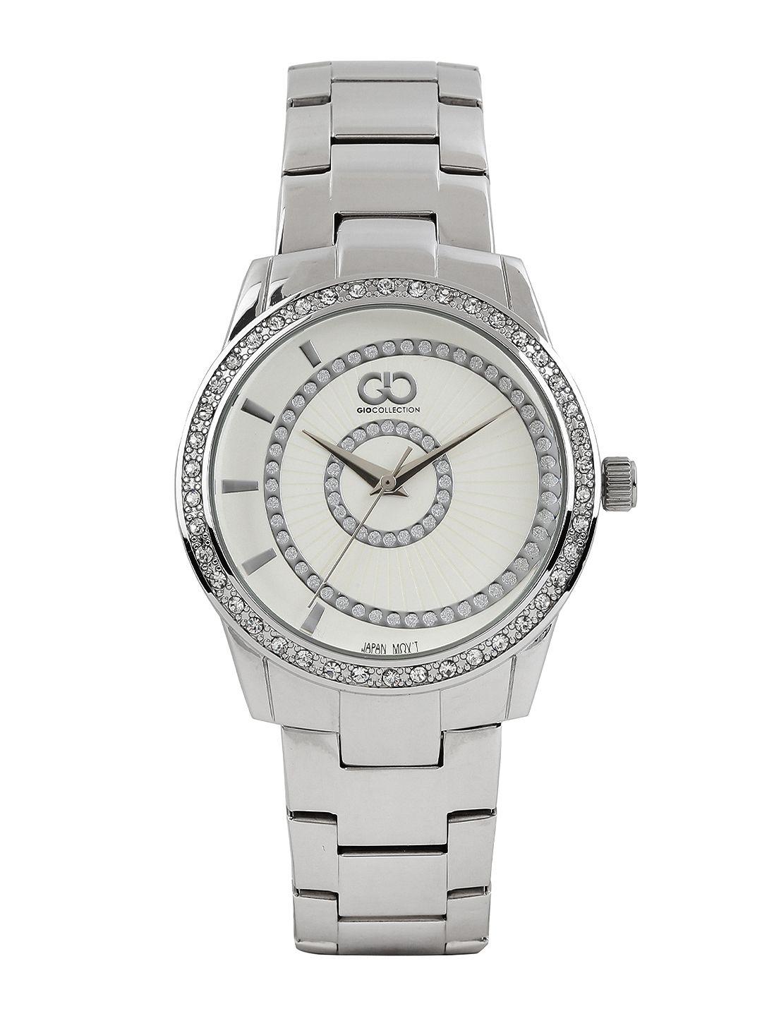 gio collection women off-white dial watch g0057-11