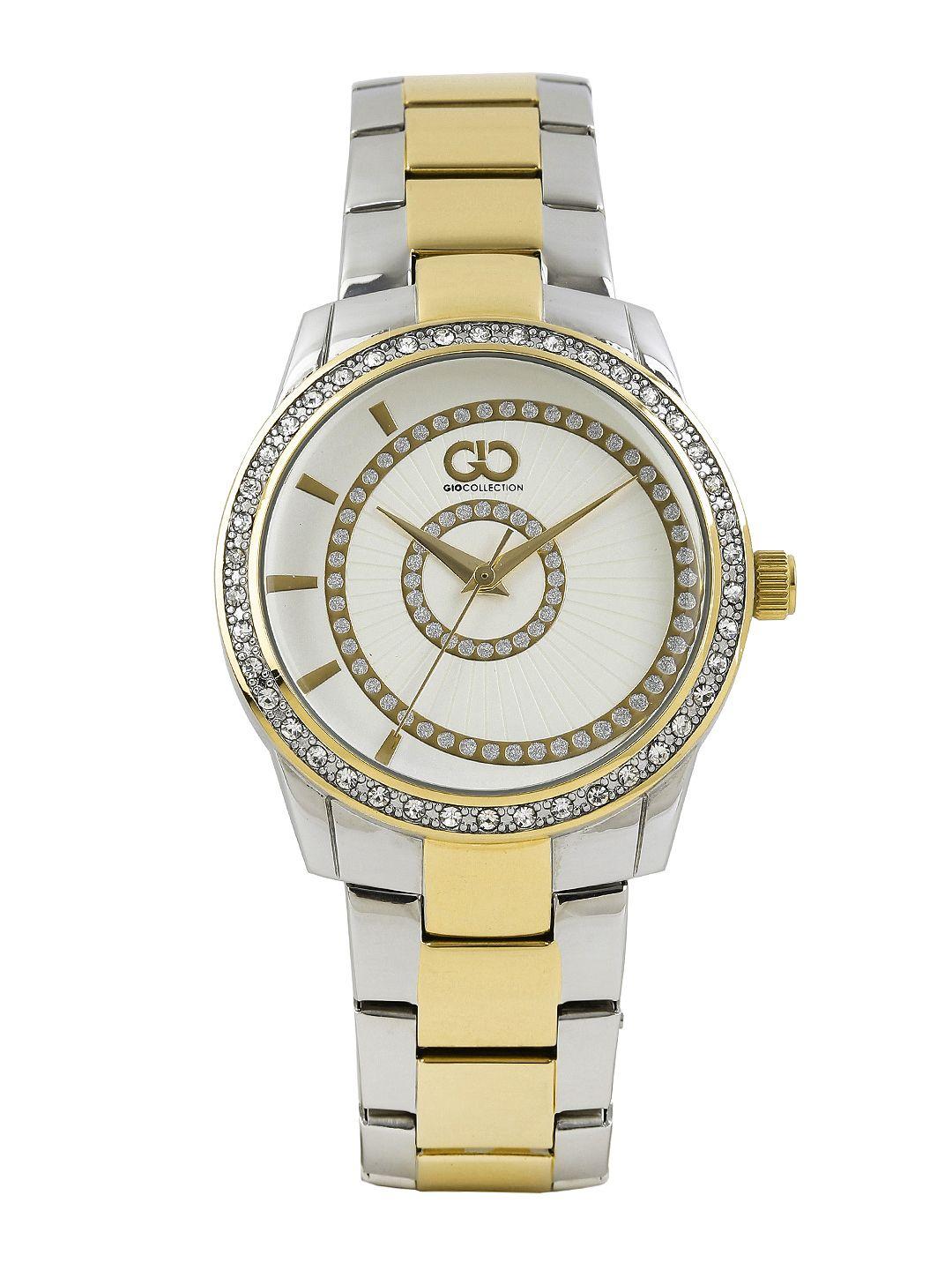 gio collection women off-white dial watch g0057-44