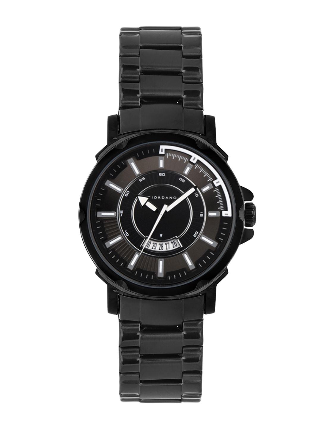 giordano men black analogue watch c1185-44
