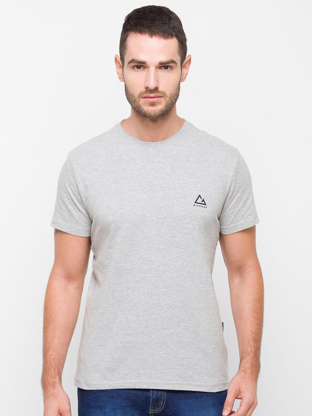 giordano men grey slim fit t-shirt