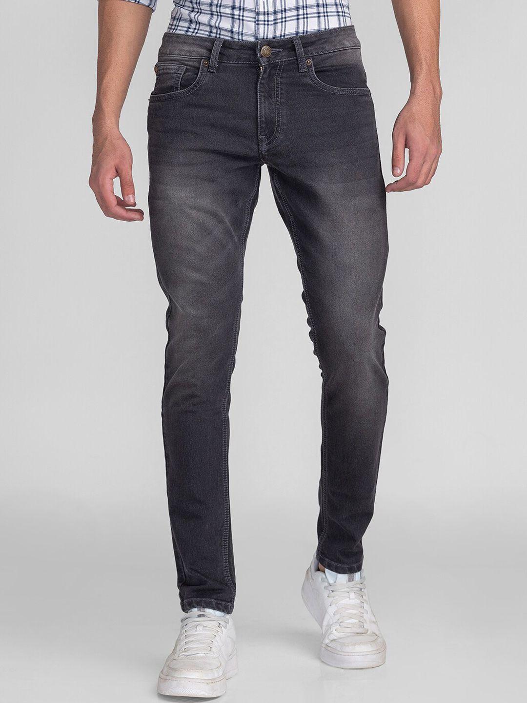giordano men slim fit highly distressed heavy fade stretchable jeans