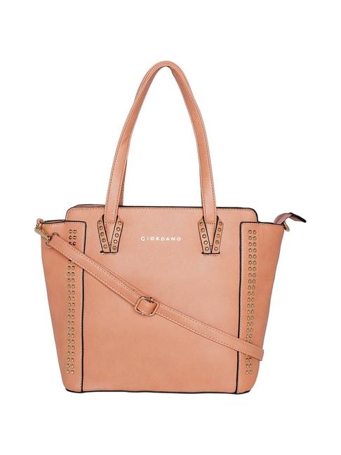 giordano pink embellished medium shoulder handbag