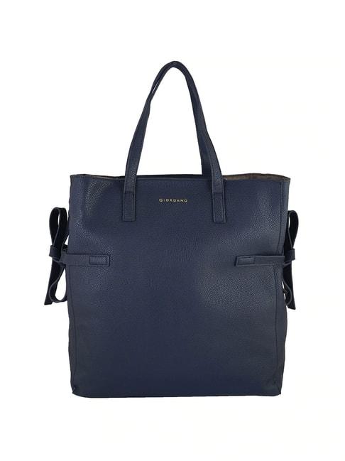 giordano refresh ss19 blue solid medium tote handbag