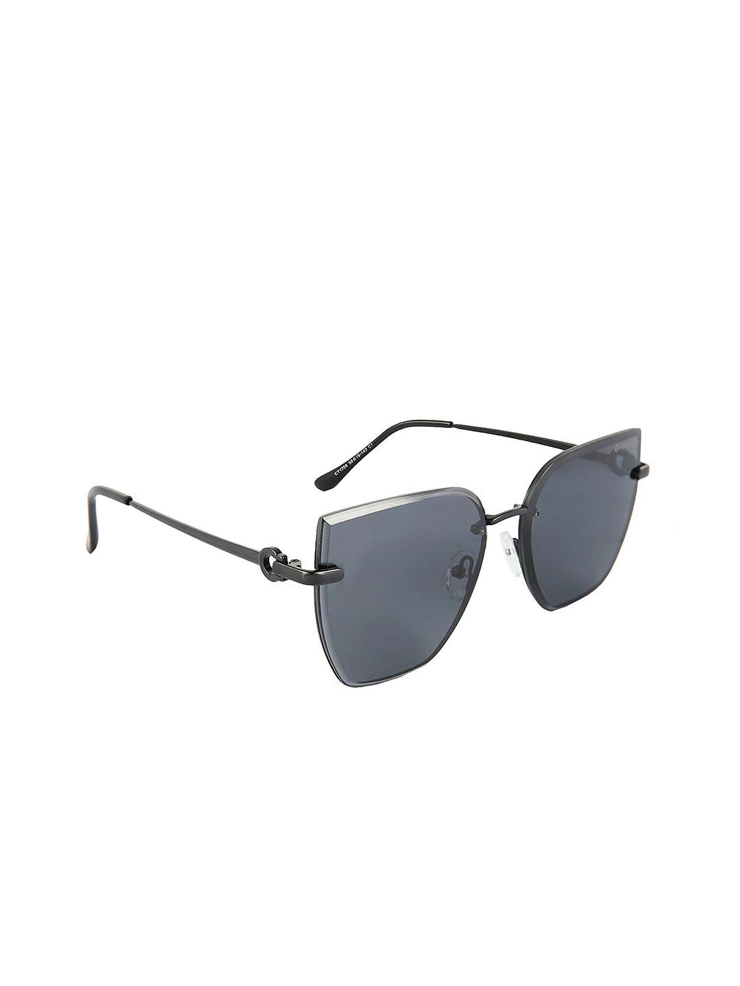 giordano women grey lens & black cateye sunglasses with polarised lens