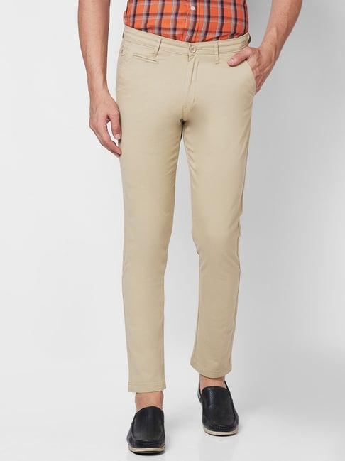 giordano beige regular fit chinos