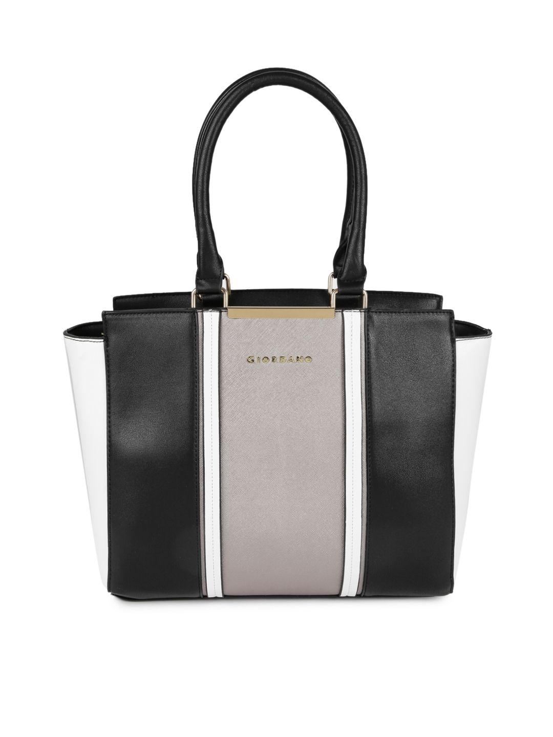 giordano black & grey colourblocked shoulder bag