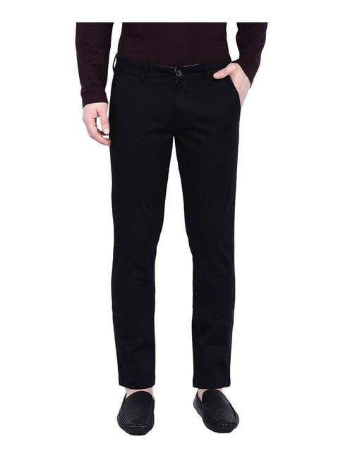 giordano black cotton regular fit chinos