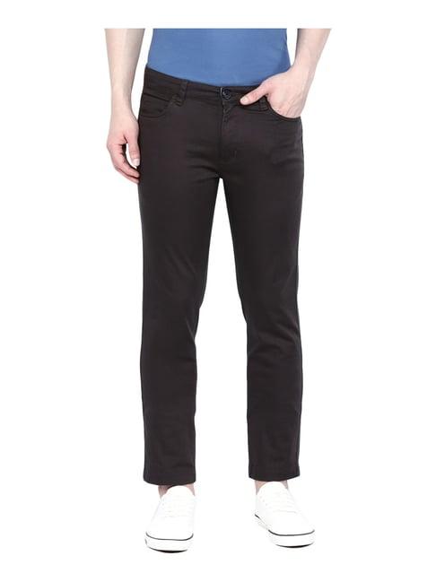 giordano black cotton regular fit chinos