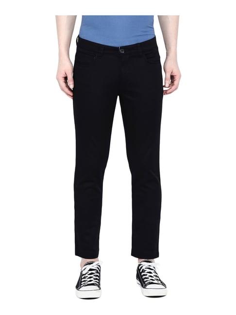 giordano black cotton regular fit chinos