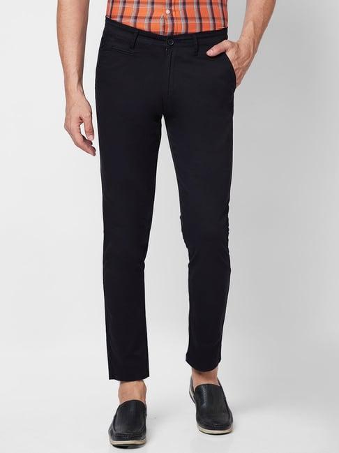 giordano black regular fit chinos