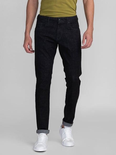 giordano black slim fit lightly washed jeans