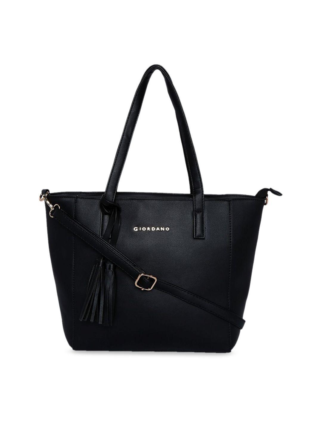 giordano black solid shoulder bag