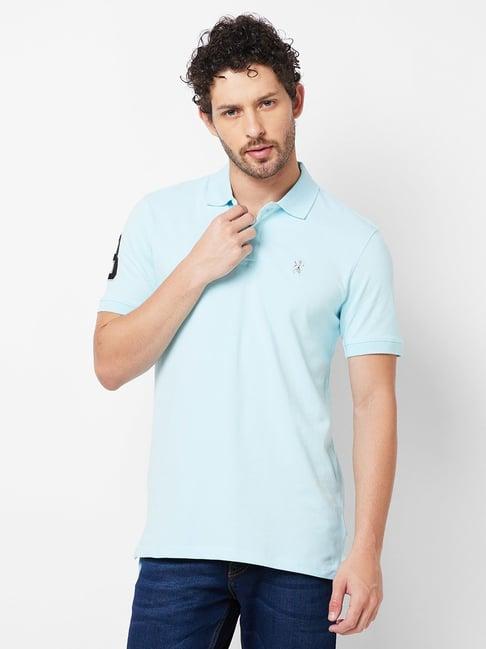 giordano blue slim fit polo t-shirt