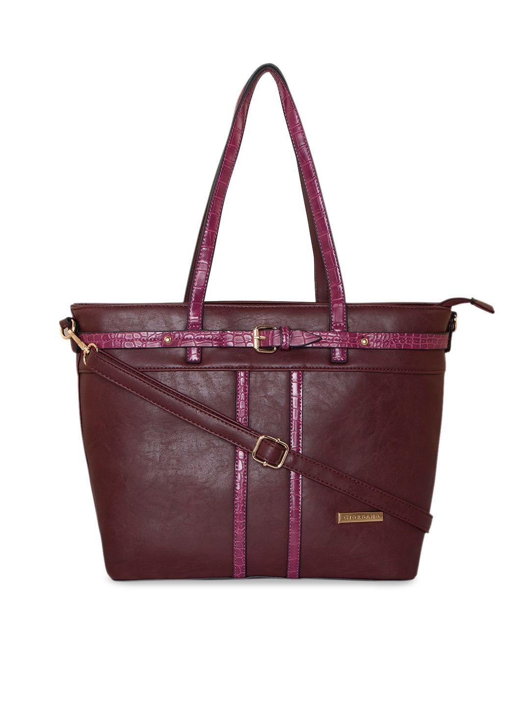 giordano burgundy solid shoulder bag