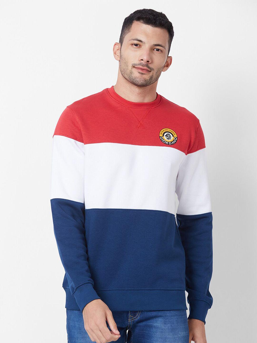 giordano colourblocked round neck sweatshirt