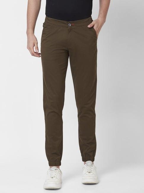 giordano dark olive slim fit jogger pants