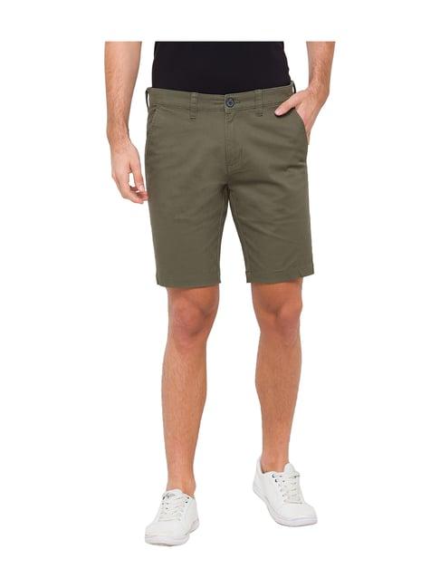 giordano green cotton bermuda shorts