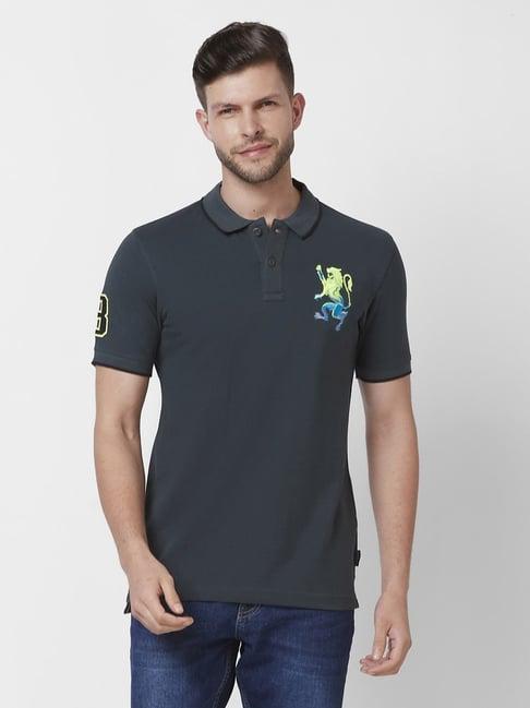 giordano green cotton slim fit polo t-shirt